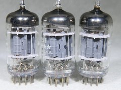 Matched Trio GE Five Star 5751/12AX7/ECC83 Triple Mica O-Getter USA Very Strong