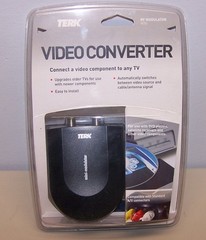 TERK Compact TV Audiovox Video to TV Converter Mini RF Modulator New in Package