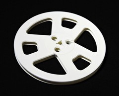 7″ x 1/4″ plastic tape reel (1) w/box Awesome WHITE color high impact plastic
