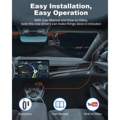 4K Dash Cam Front Dash Camera Super NIght Vision WIFI&GPS With 64GB SD Card