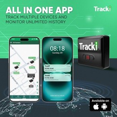 Tracki GPS Tracker with Waterproof Magnetic Mini Box and +3500mAh