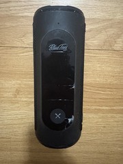 Blue Tees Portable Bluetooth Speaker, Black Cylindrical Design