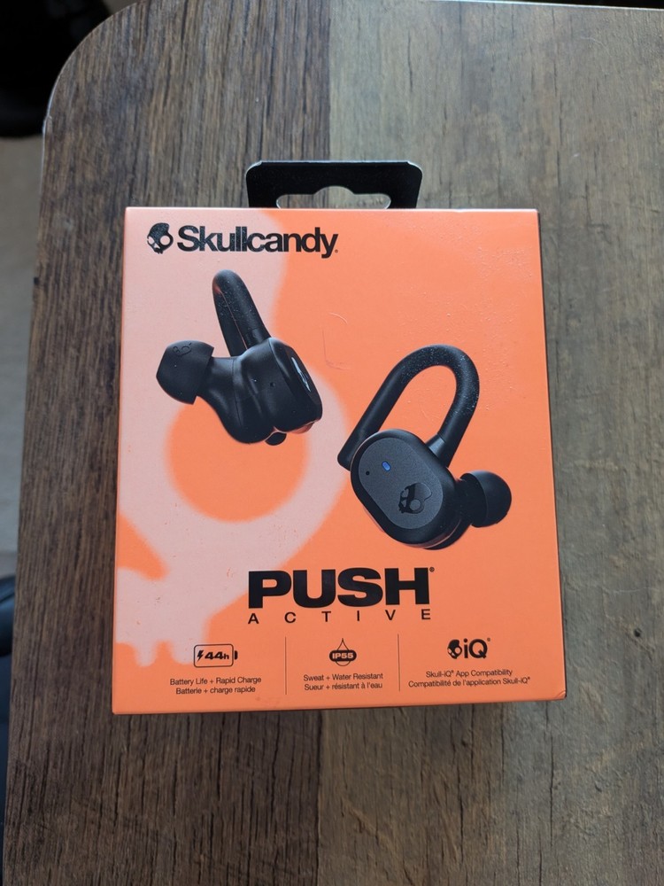 Skullcandy S2BPW Push Play Active Wireless Earbuds – Black