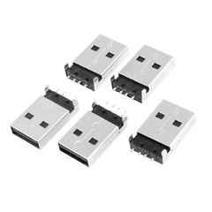 uxcell 5 Pcs USB 2.0 Type A Male Jack Solder Connector, Repair…