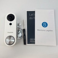 SimpliSafe Wired Wi-Fi video Doorbell Pro 1080p HD Smart security Camera White
