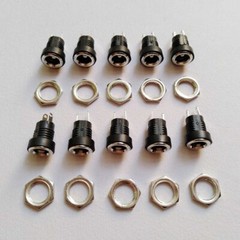 10PC 5.5mm x 2.5mm DC Power Supply Female Jack Socket Panel Mount Connector B171