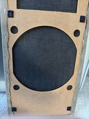 Vintage Large Advent Bullnose Speaker Grills w/ Badge