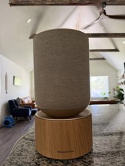 Bang & Olufsen Smart Speaker 1.0 Cylindrical Beige Fabric w/ Wood Base
