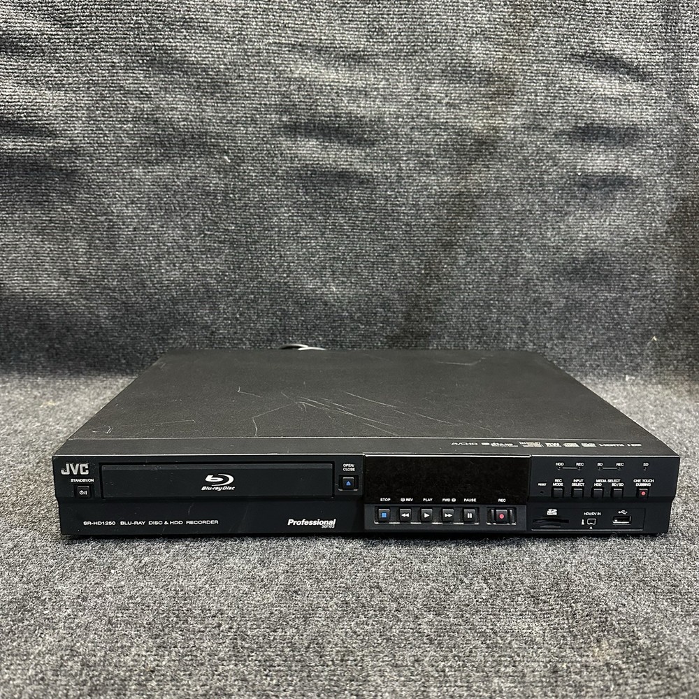 JVC SR-HD1250 Professional Series HDMI Blu-Ray DVD Disc & HDD Recorder AVCHD SD