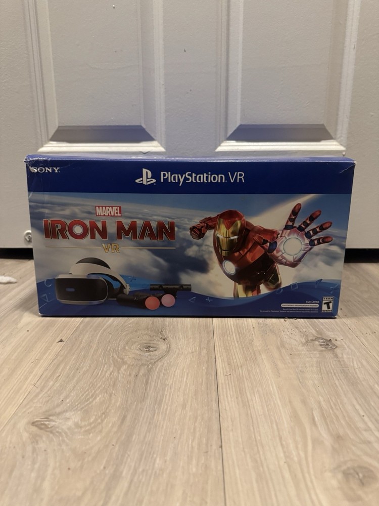 Sony PlayStation VR Iron Man VR Bundle CUH-ZVR2 Headset Move Controllers 120Hz