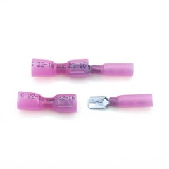 Female Male Red Waterproof Spade Connectors Heat Shrink 16-22 AWG Wire Terminals