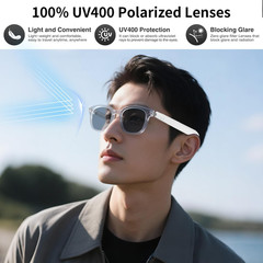 AI Smart Glasses for Men & Women, Ai-Powered by Translation, Noise Reduction, Op