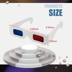 3D Paper Glasses for Movies and TV – Blue Red Anaglyph Cardboard Glasses