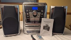 GoldSound AHVVE Compact Stereo System CD Player, Dual Cassette, Phono