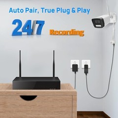 HD 2MP Security Camera System 1TB HDD, NVR Indoor Outdoor WIFI CCTV Audio NVRkit