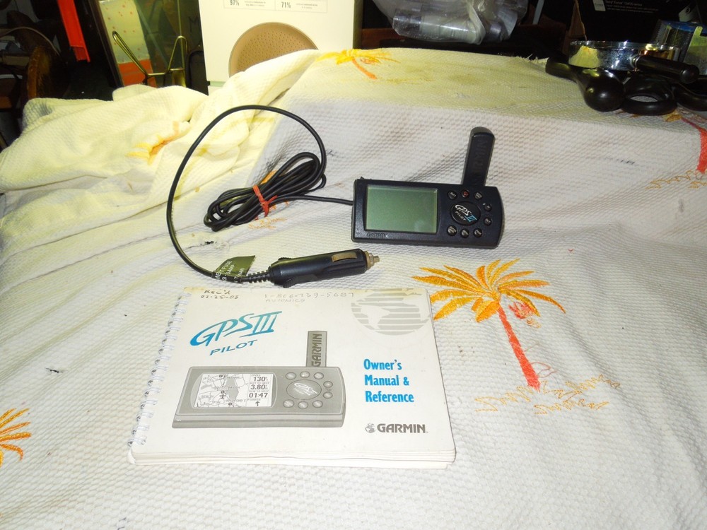 Garmin GPS Pilot III Aviation Handheld GPS COMPLETE WORKING