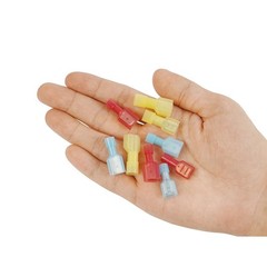 Spade Terminal Wire Connectors 100Pcs Male Female Insulated Quick Disconnect Set