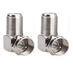 90 Degree Coaxial Connector Right Angle F-Type Male to Female RF Adapter