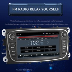 7in 2 Din Touch Screen Android 9.0 Car Radio GPS MP5 Player For Ford Focus SMax