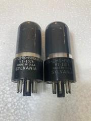 2 SYLVANIA JAN CHS 6V6GT VT-107A RADIO VACUUM TUBES, TESTED