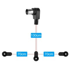2pcs FM Antenna 75 Ohm F Type Male Plug For Home Radio Stereo Receiver Aerial US