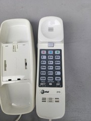 AT&T 210 Basic Trimline Corded Phone, No AC Power Required, Wall-Mountable