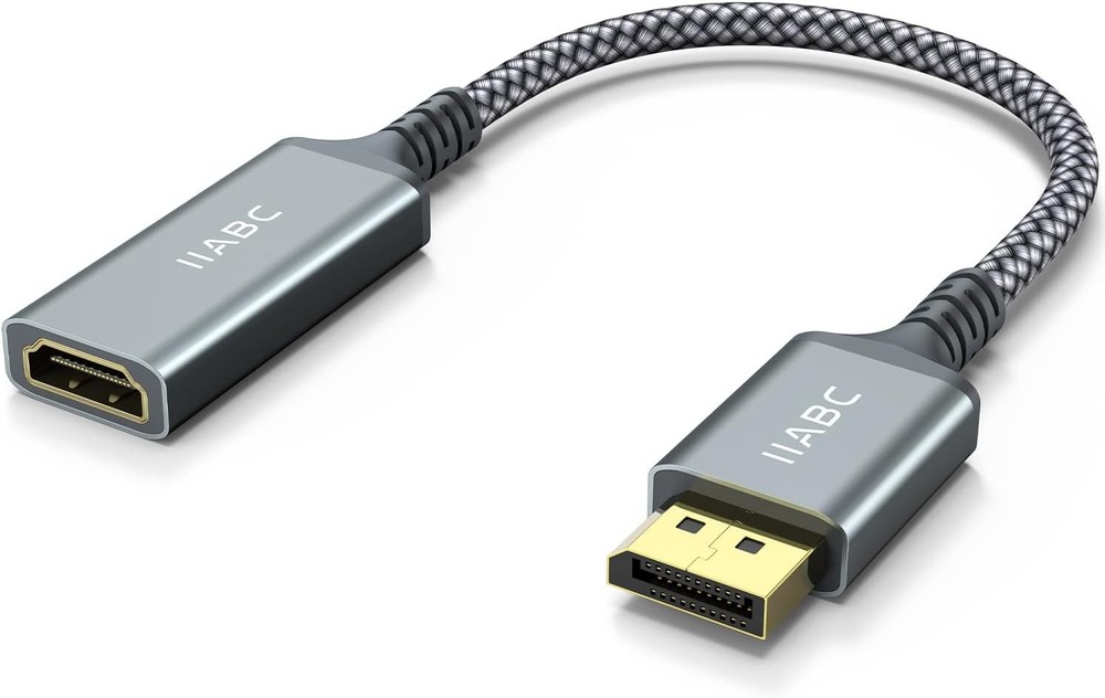 4K DisplayPort to HDMI Adapter Cable DP to HDMI Male-to-Female Gold-Plated HDR