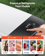 VEVOR Car Refrigerator 16-58QT Compressor Electric Cooler Car Fridge Freezer 12V
