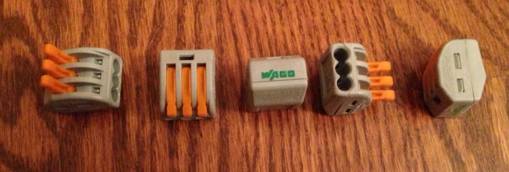 50 pack of Genuine Wago 222-413 Lever Nuts – 3 Pole FREE SHIPPING!