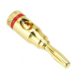 24 Pcs 24k Gold Plated Musical Jack Speaker Cable Wire Pin Banana Plug Connector