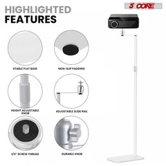 5 Core Projector Stand Floor Adjustable Heavy Base Universal Projectors Support