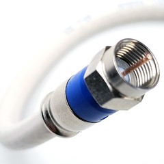 Solid Copper 3Ghz Coaxial Cable RG-6 UL ETL DIGICON Green Compression Connectors