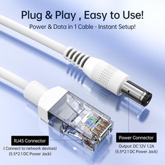 Gigabit PoE Splitter 12V 1.2A 10.8 x 1.1 x 0.9in, 2A DC Plug PS5712TG