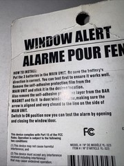 Window Alert Alarm 90db Piercing Sound Door Window Cabinet Battery Operated X2
