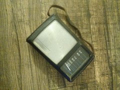 Vintage pocket Transistor radio vintage Hong Kong W Leather Case
