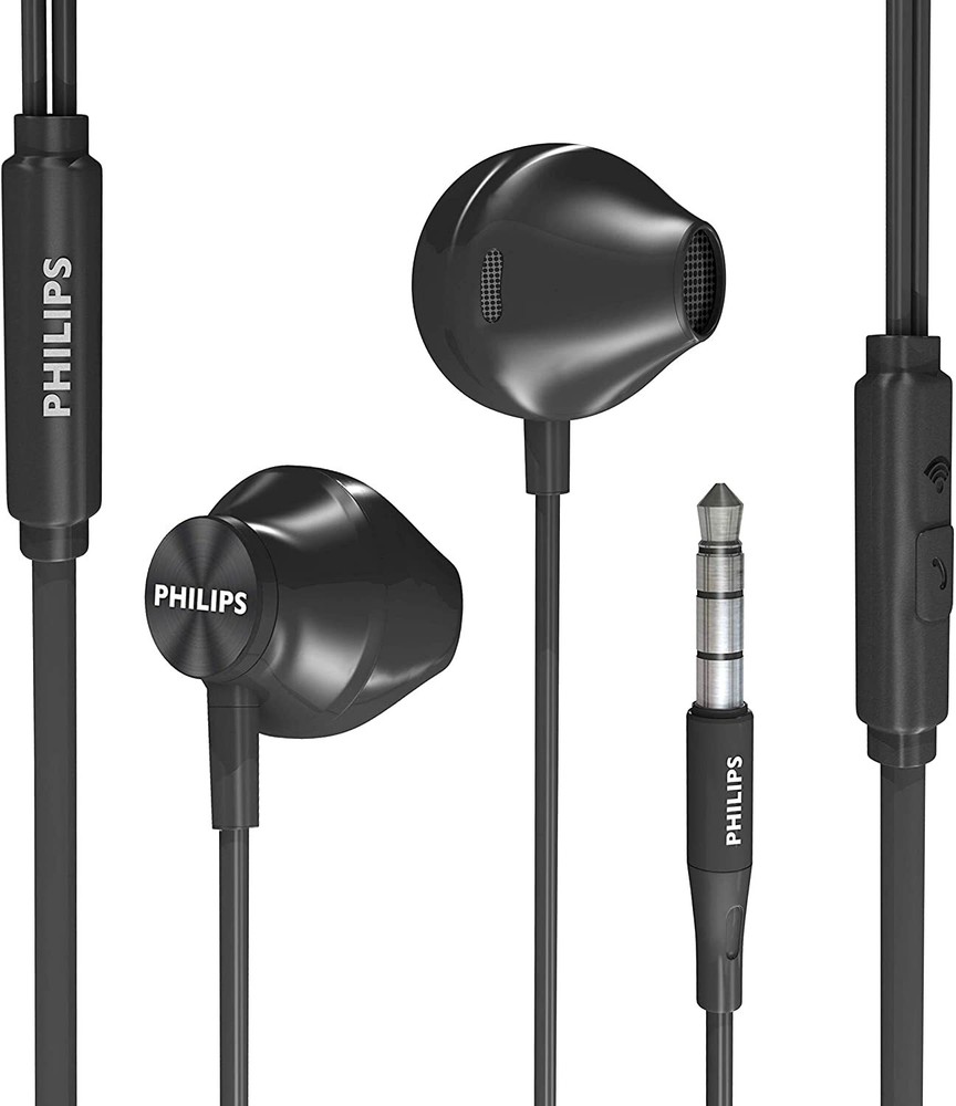 PHILIPS Wired Earbuds with Microphone Ergonomic Comfort-Fit in Ear Headphones