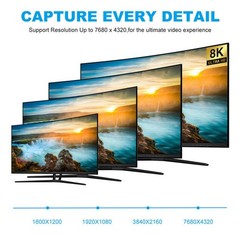 USB C to Display Port 1.4 8K Cable 8K@60Hz 4K@144Hz Male to Female Adapter