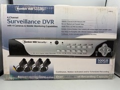 Bunker Hill 68332 Security System 500GB HD DVR 4 Cameras 4 Channel
