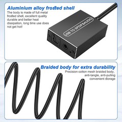 USB2.0 to Optical Toslink 3.5mm Audio Adapter Type-A C PS5 NS Laptop Soundbar