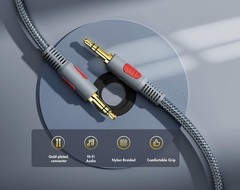 Heavy-Duty 25 Ft 3.5mm AUX Cable with Gold-Plated Connectors for Hi-Fi Sound