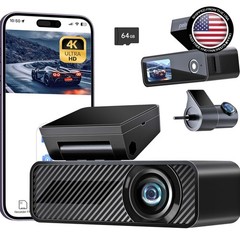 Your Ultimate 4K+1080P Dash Cam – Front & Rear Recordings with Night Vision