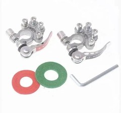 2Pcs Auto Battery Terminal Connectors Quick Release Clamp Set Easy Disconnect