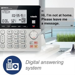 VTech VG208-2 DECT 6.0 Corded/Cordless Phone System 2 Handsets, 2 Handset