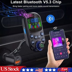 Wireless In-Car Bluetooth FM Transmitter MP3 Radio Adapter Car Kit USB Charger