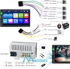 7″ Double 2Din Touch Screen Car Stereo Radio For Apple Carplay Android Auto+Cam