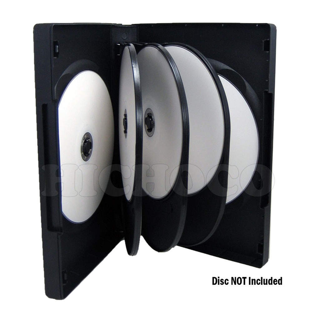 2 x Multi 8 Disc CD DVD Black Case with Outter Sleeve Movie Game Box 27mm