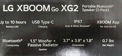 🌟NEW🌟 2-pack LG XBOOM Go Wireless Speaker XG2TBK Stereo Sound MILITARY TESTED