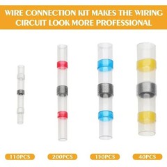 500PCS Heat Shrink Solder Waterproof Seal Sleeve Wire Connectors Terminal Kit US
