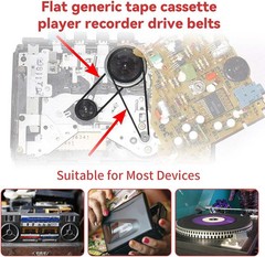 Mechanical Flat Drive Belts 50PCs 2MM Width for Cassette Player Recorder