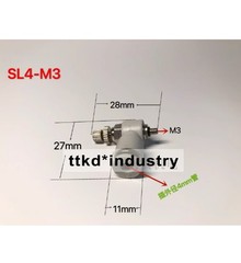 10PCS NEW Air pipe throttle SL cylinder speed regulating valve SL4-M3